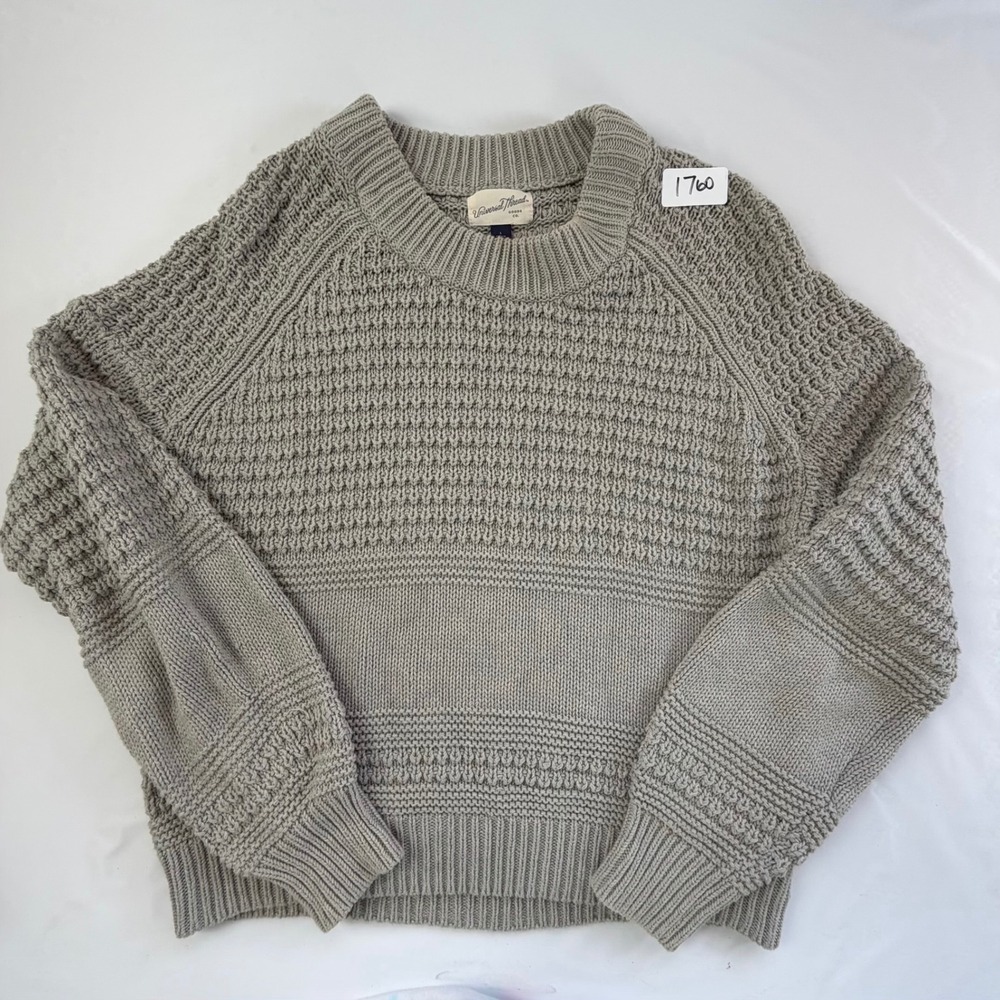 Universal Thread Sweater Womens Large Sage Green Textured Mixed Stitch Raglan L